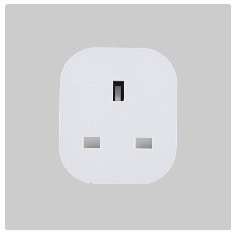White HALO Smart Plug Pack with two outlets and a central on switch