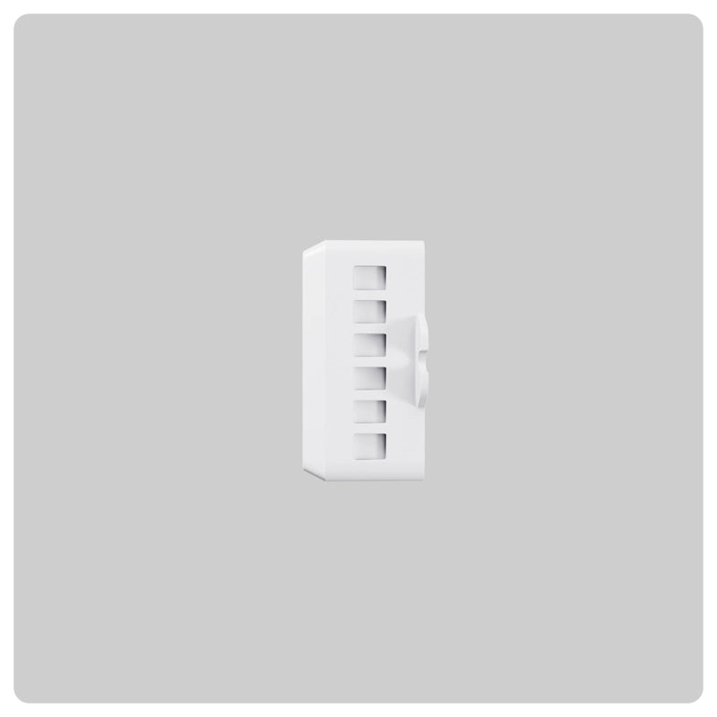 White HALO Smart Interface LED control module with vertical slots and side dial