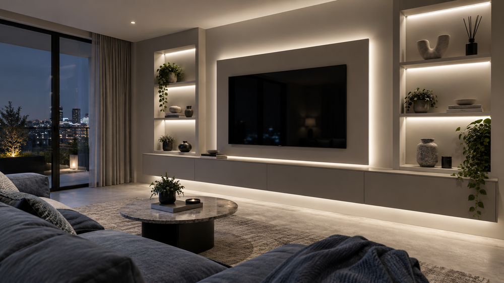 Media-wall lighting concept