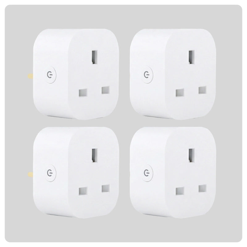HALO Smart Plug Pack four white plug sockets arranged in a 2x2 grid