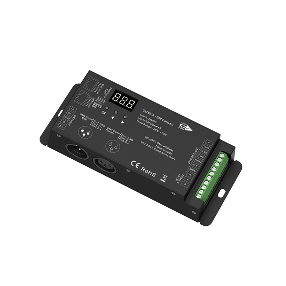 DMX To SPI Decoder Digital Pixel LED Strip Controller - LEDSpace