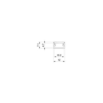 2M ALU12 Surface mounted black profile 12x7mm