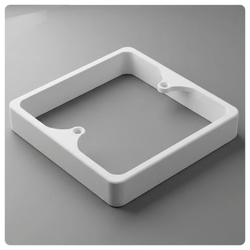 White HALO Smart Switch Spacer Plate 15mm designed as a square frame for wall switches