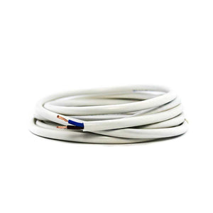 0.75mm 2 core cable white - Single insulated.
