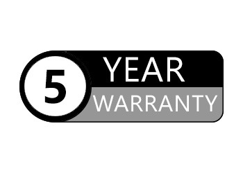 Five-year warranty badge