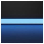Blue variant of BLAQ Iris Slat Wall Lighting Starter Kit with a pale blue stripe on a dark background