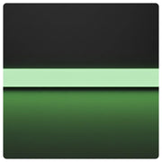 Green variant of BLAQ Iris Slat Wall Lighting Starter Kit with a pale green stripe on a dark background