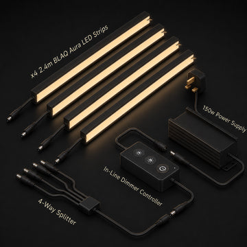 BLAQ Aura 4 Strip Slat Wall Lighting Kit