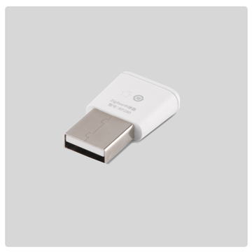 HALO Zigbee repeater range extender USB dongle with white casing and USB-A plug