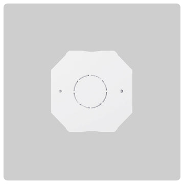 White octagonal wall plate with central circular mount for the HALO dimmer