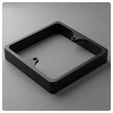 HALO 15mm black smart switch spacer plate, square frame with rounded corners and screw holes