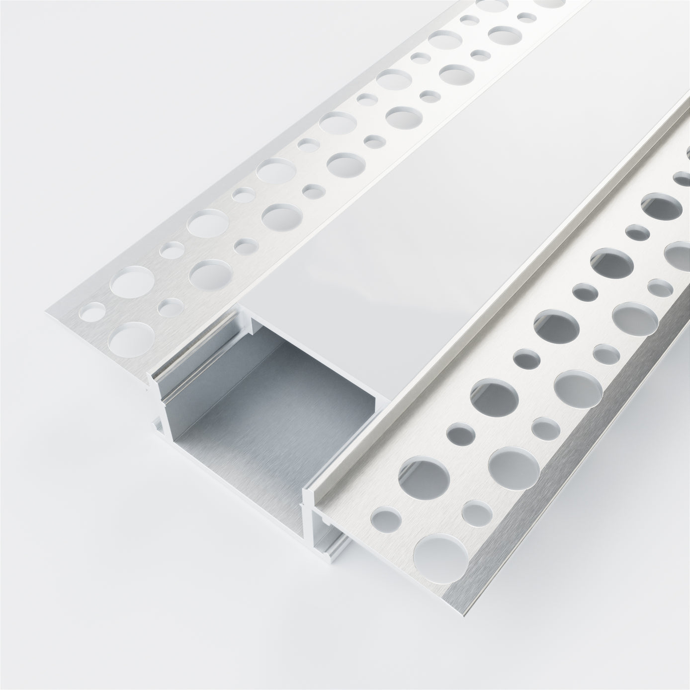 40m (20 x 2m) ALU75 Plaster-In LED Profile, 61.5 x 13.8mm