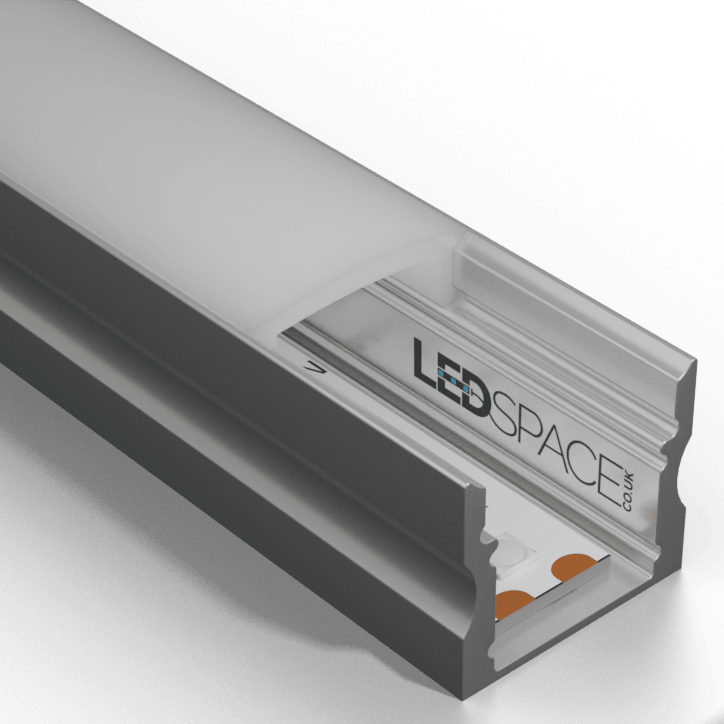 2m Deep Recessed LED Profile Extrusion Channel | Aluminium Trunking ...