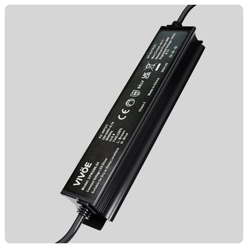 VIVOE 96W 24V compact LED power supply with attached cable