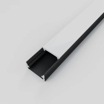 2M ALU12 Surface mounted black profile 12x7mm