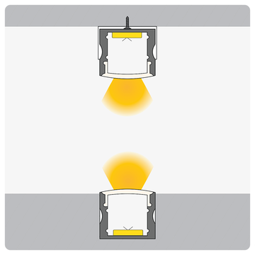 2m ALU01 Surface Mounted LED Profile, 17.1 x 15.3mm