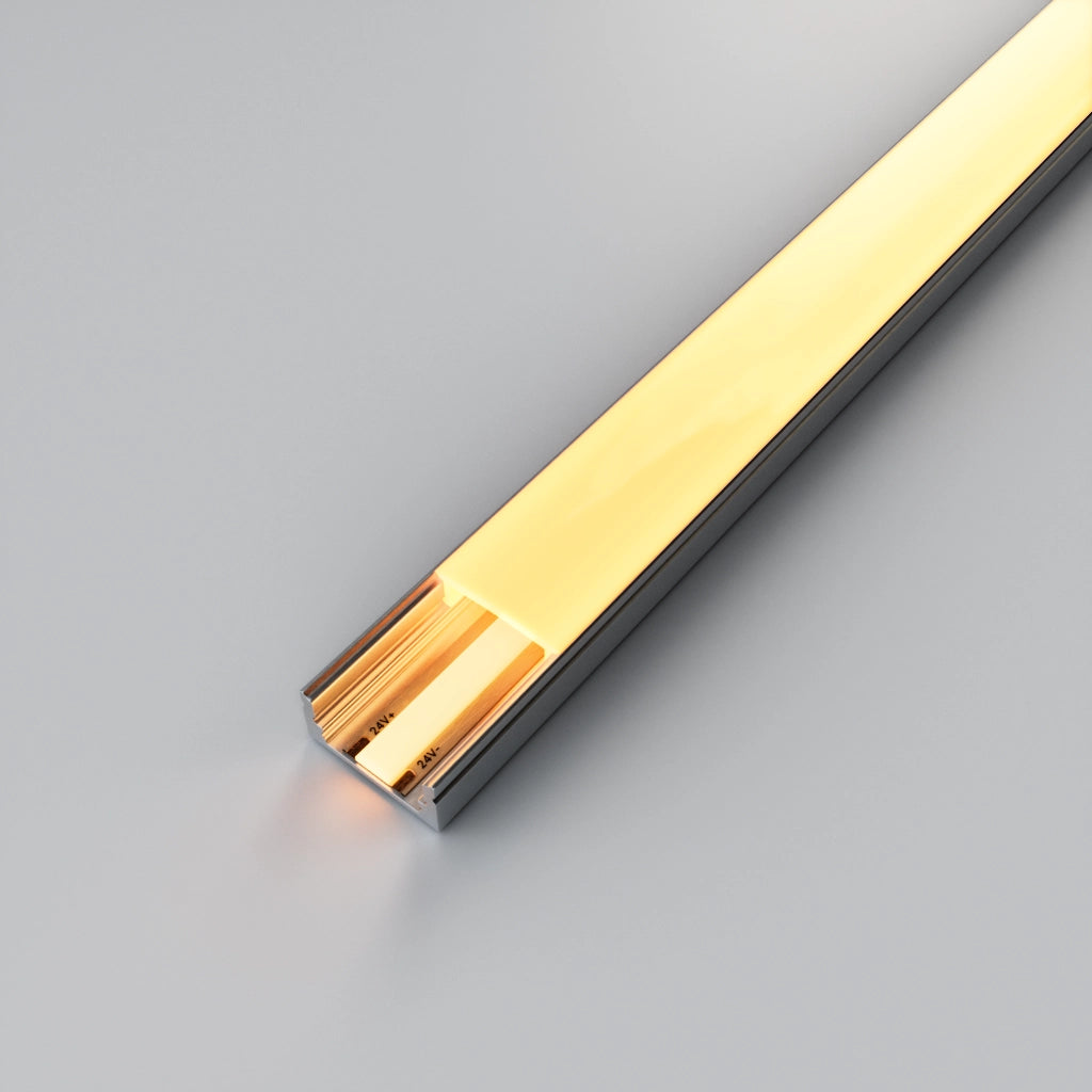 2m ALU05 Surface Mounted LED Profile, 17.1 x 8mm