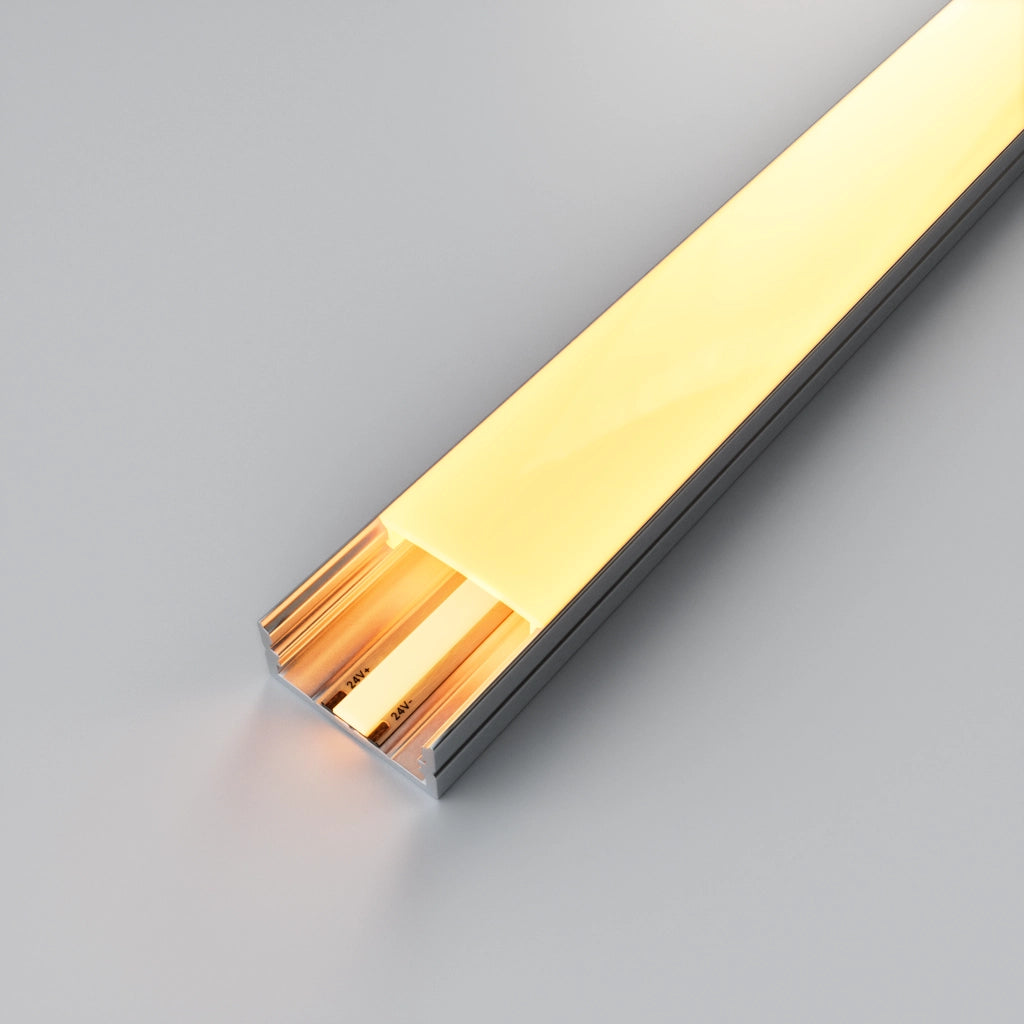 120m (60 x 2m) ALU14 Surface Mounted LED Profile, 23.5 x 10mm