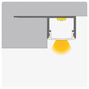 1m ALU34 Tile In LED Profile, 37 x 13mm