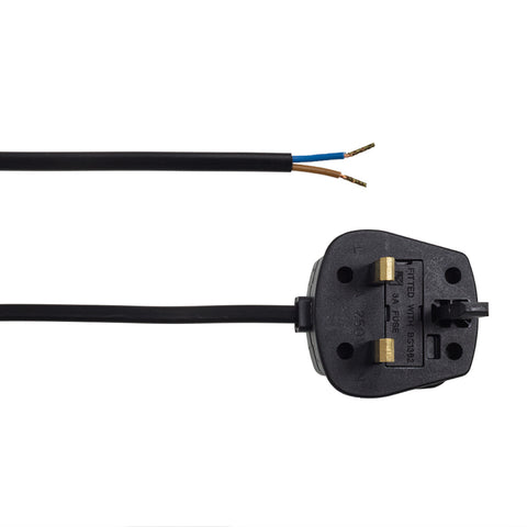 UK Mains Plug Lead Black