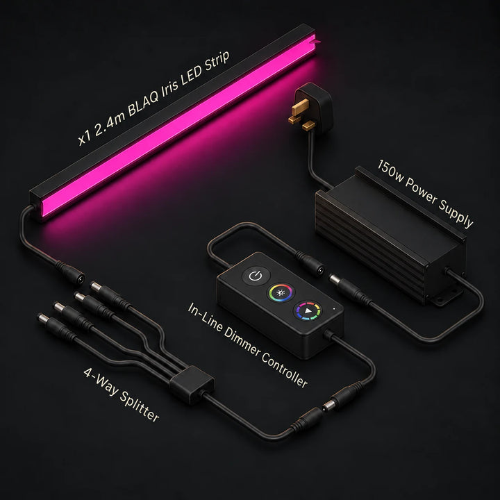 BLAQ IRIS Slat Wall Lighting Starter Kit