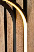 BLAQ Aura Slat Wall Lighting Starter Kit warm white LED strip mounted on wood slats