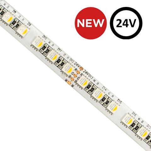 10m ColourStrip96 RGB+W 5800K Cool White LED Strip Lights | 96 LEDs pm | 24V | 20W by LEDSpace Maxilux