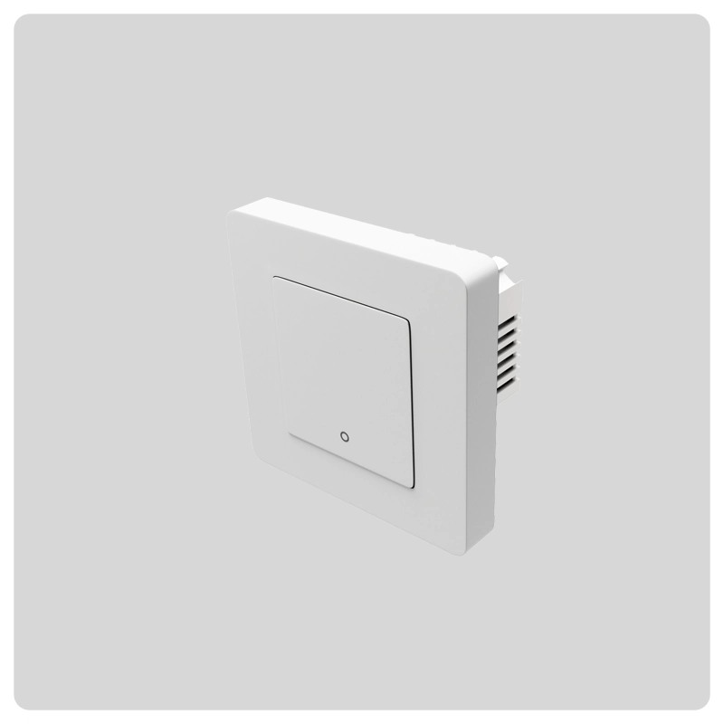 White HALO Smart Switch mounted on a wall with a square rocker