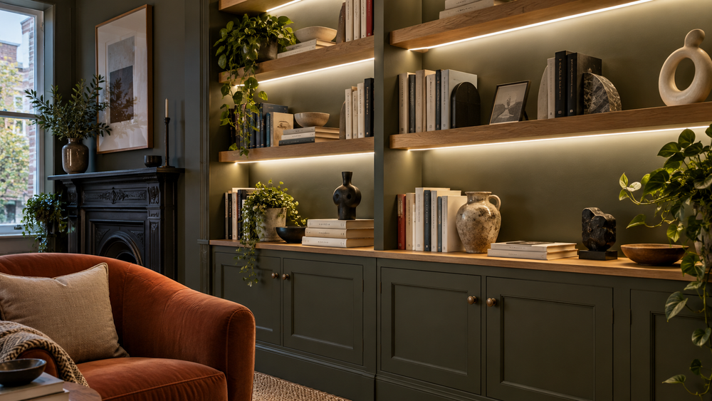 Shelf and bookcase lighting concept