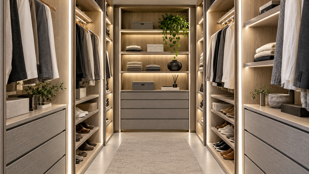 Wardrobe and closet LED lighting concept