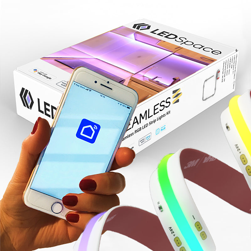 Daylight RGB LED Strip Lights – Smart Light With App & Remote Control, Multicolor, 110V, Indoor, Flexible (Various Lengths)