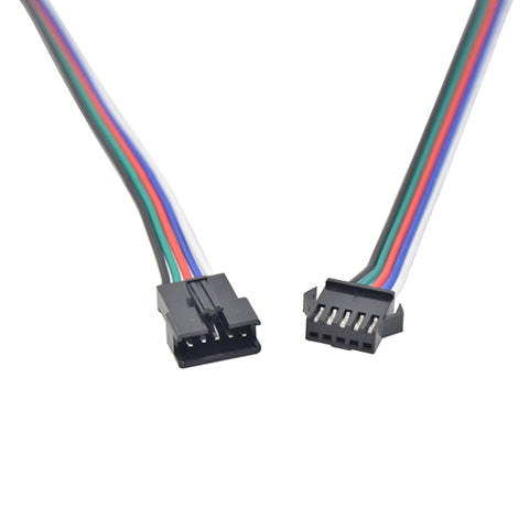JST RGBW Male to Female LED Connector Cable | 5 Pin | 2m - LEDSpace