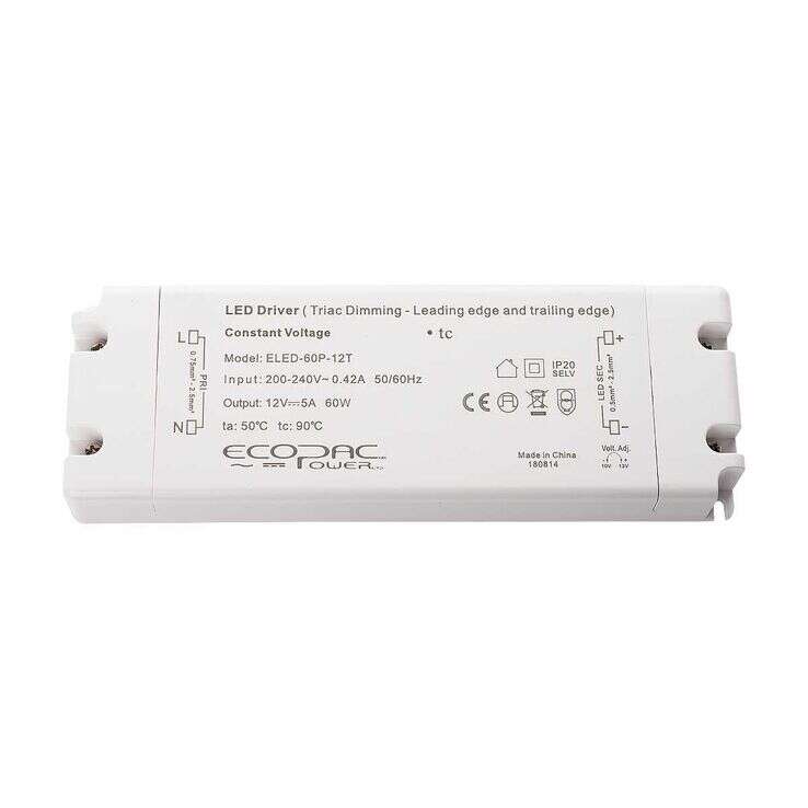 60w 12v Triac dimming power supply, 0-100%