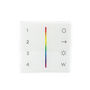 White Wall Switch for Colour LED strip. 4 Zones